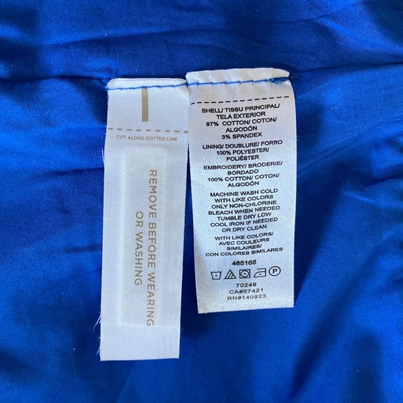 NWOT LOFT Scalloped Hemline Blue and White Embroidered Skirt - Picture 4 of 8